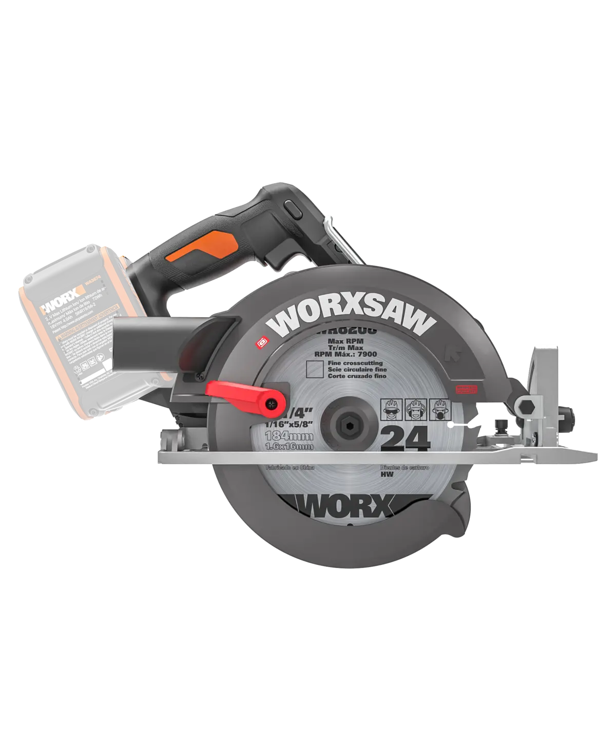 2 × 20V 7-1/4" brushless circular saw 3