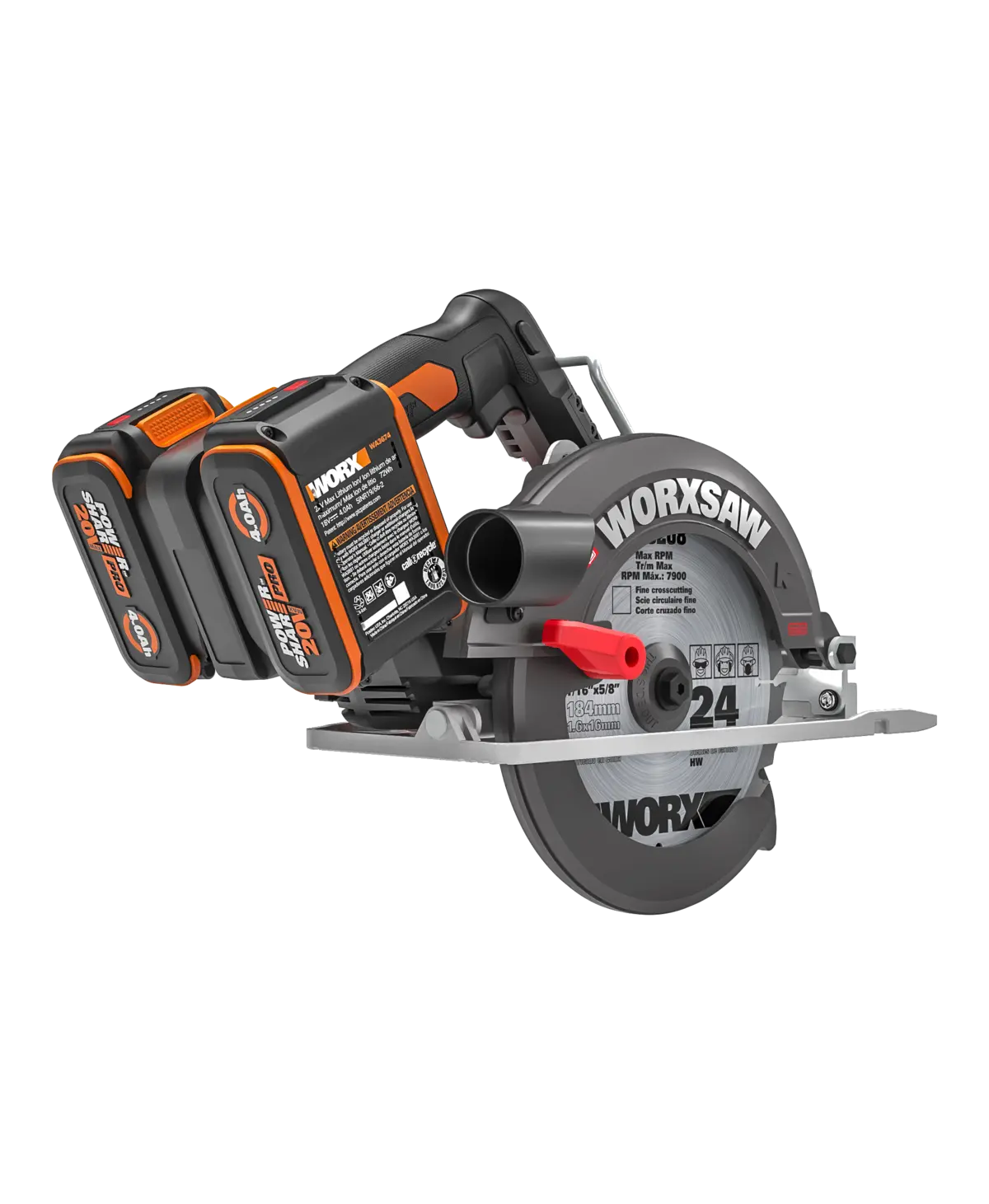 2 × 20V 7-1/4" brushless circular saw 4