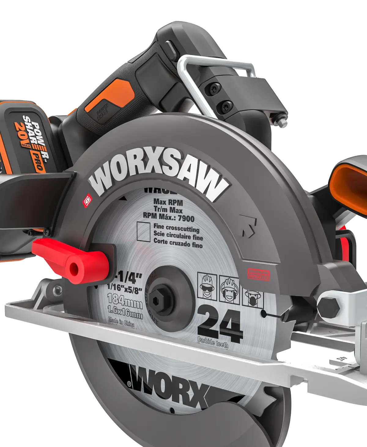 2 × 20V 7-1/4" brushless circular saw 5