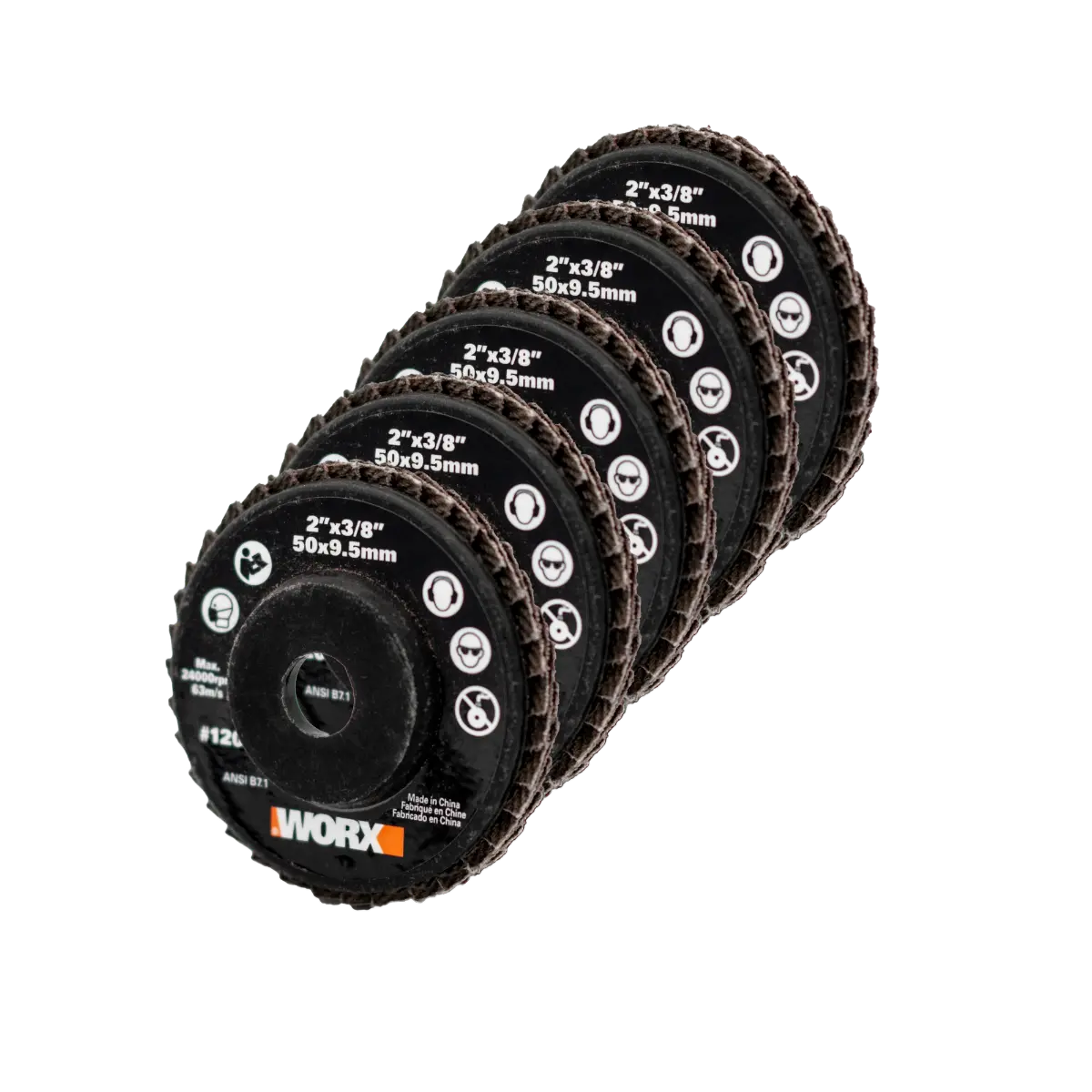2" MAKERX 120G Flap Sanding Wheels (5PC) 2