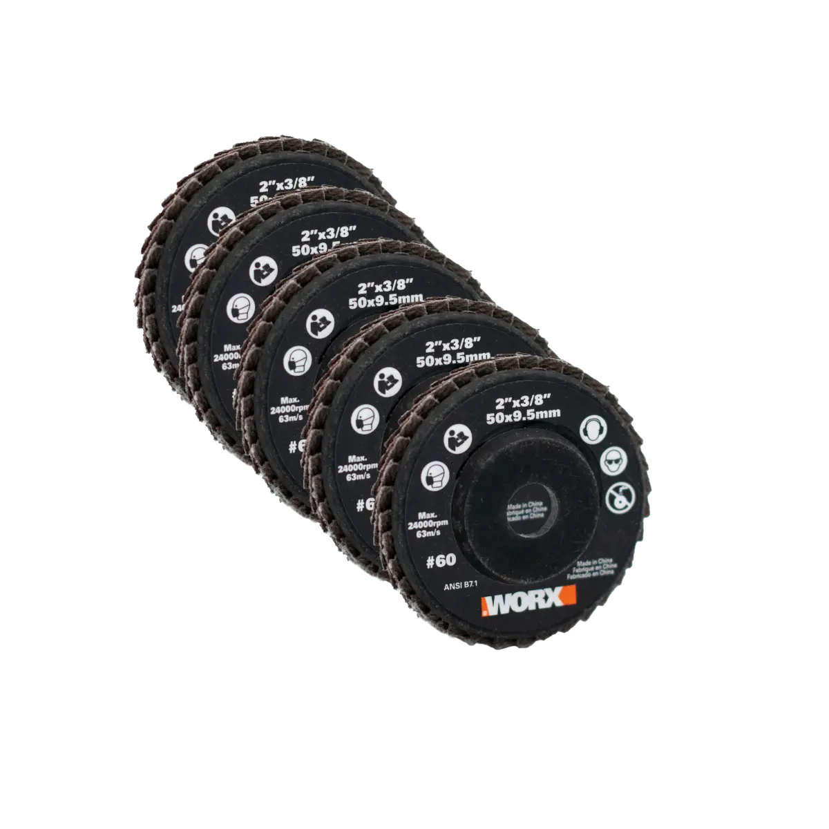 2" MAKERX 60G Flap Sanding Wheels (5PC) 2