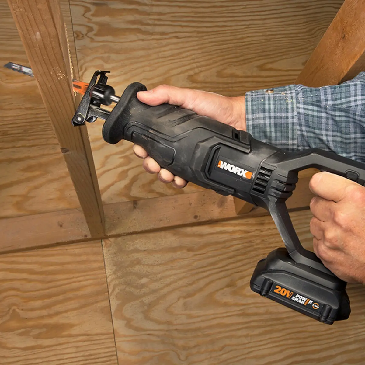 20V Power Share 4-Piece Kit Including Ai Drill, Worxsaw, Reciprocating Saw and Flex Light (Discontinued) 5