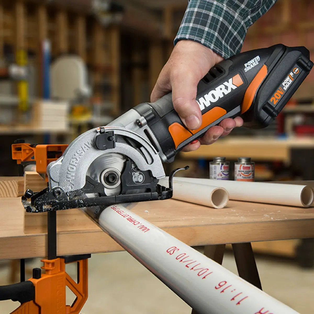 20V Power Share 4-Piece Kit Including Ai Drill, Worxsaw, Reciprocating Saw and Flex Light (Discontinued) 7