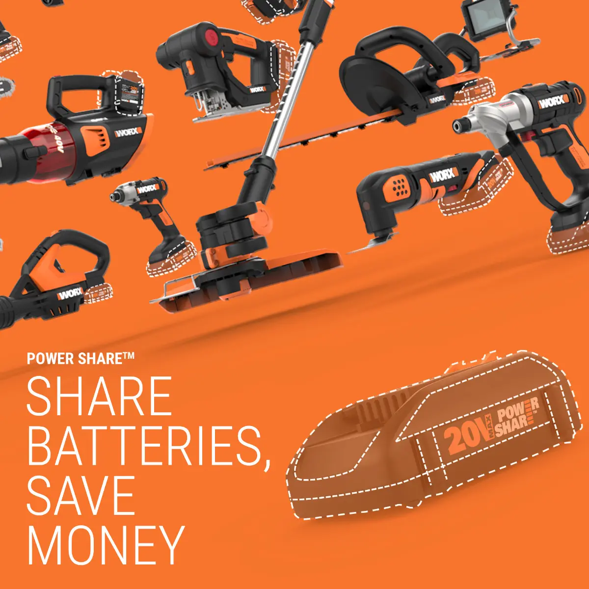 20V Power Share Cordless Oscillating Multi-Tool - Tool Only (Discontinued) 7