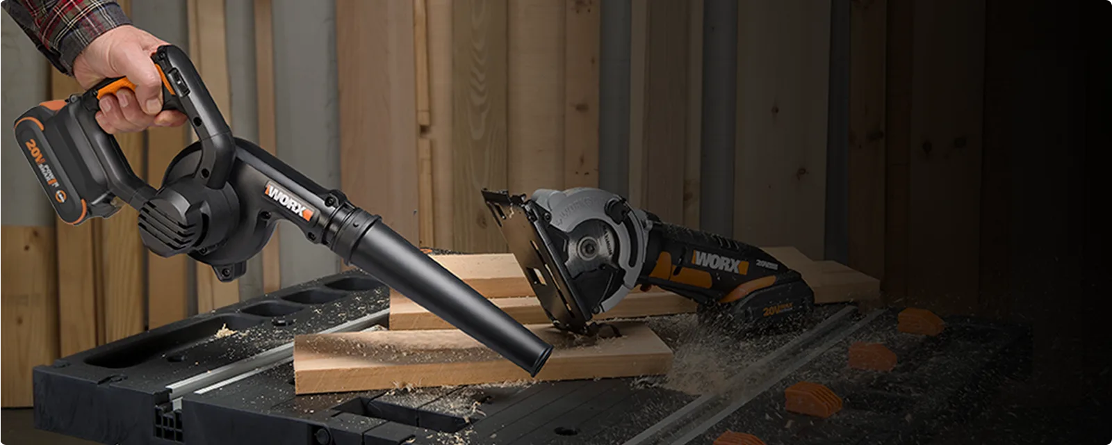 20V 100 CFM 160 MPH jobsite blower feature 1
