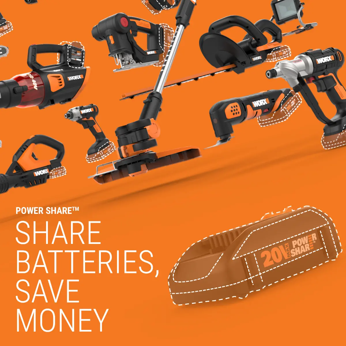 20V Power Share 10" Cordless String Trimmer & Edger - Tool Only 2