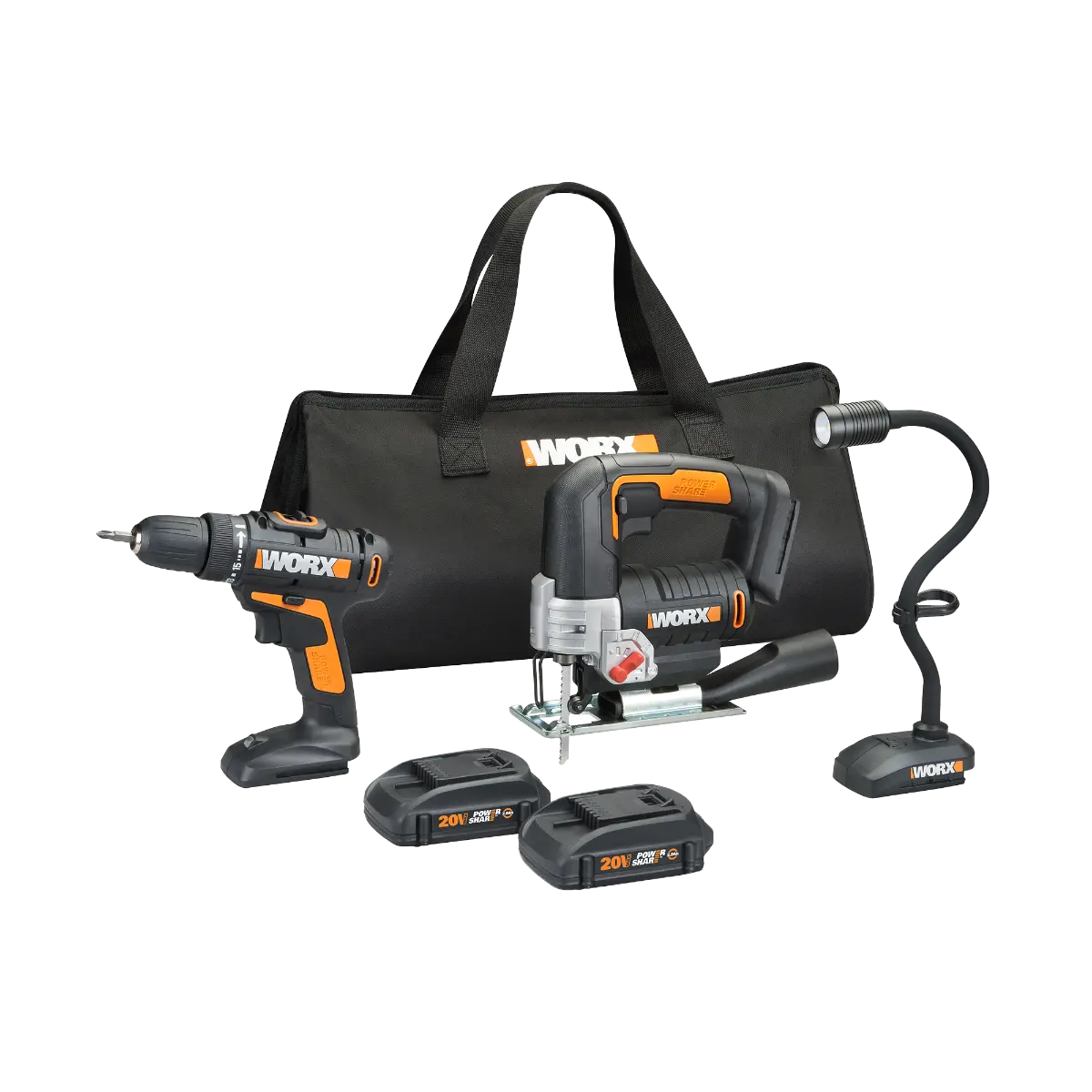 20V Power Share Drill & Jigsaw with Flex Light (Discontinued) 2