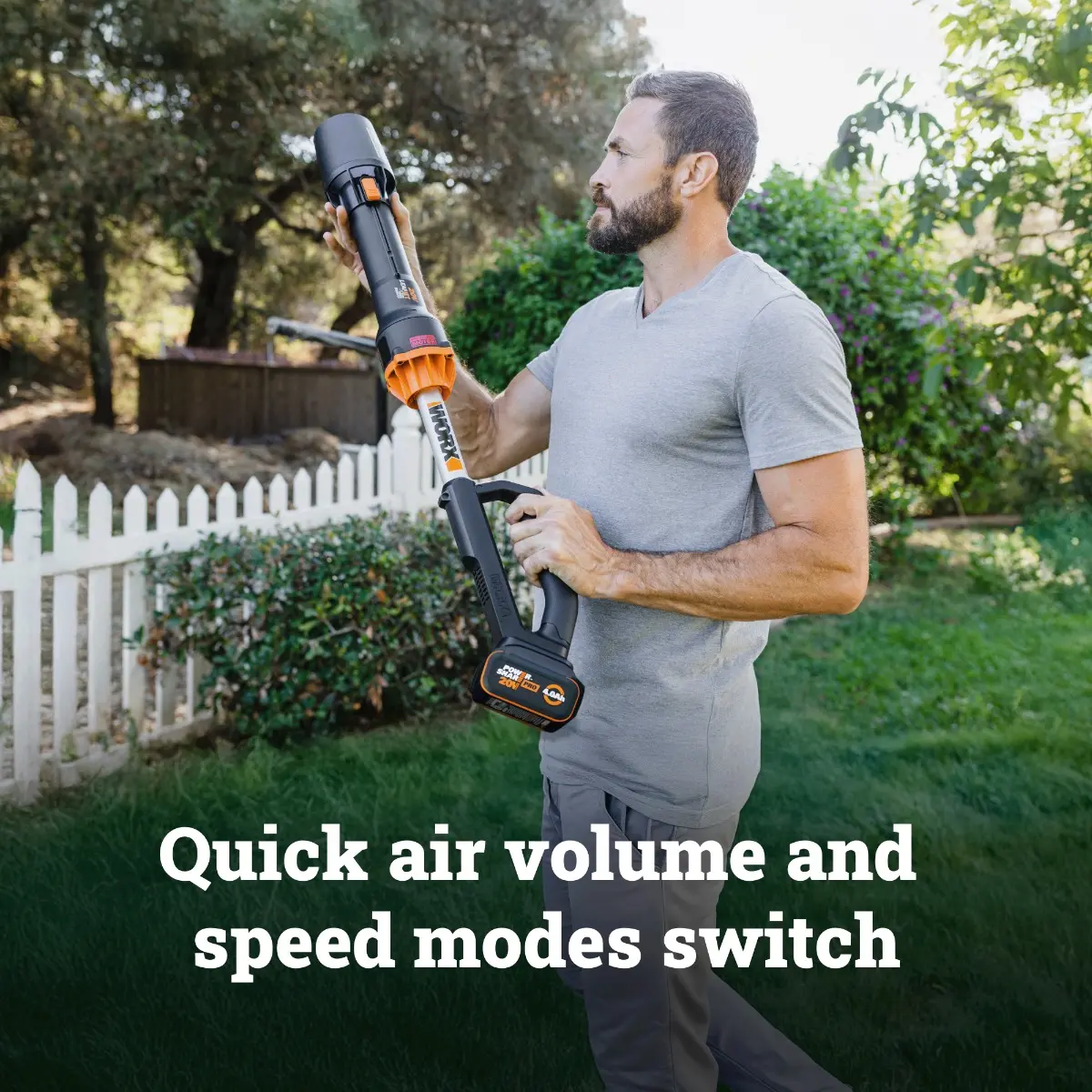 20V 410 CFM 130 MPH brushless leaf blower 4