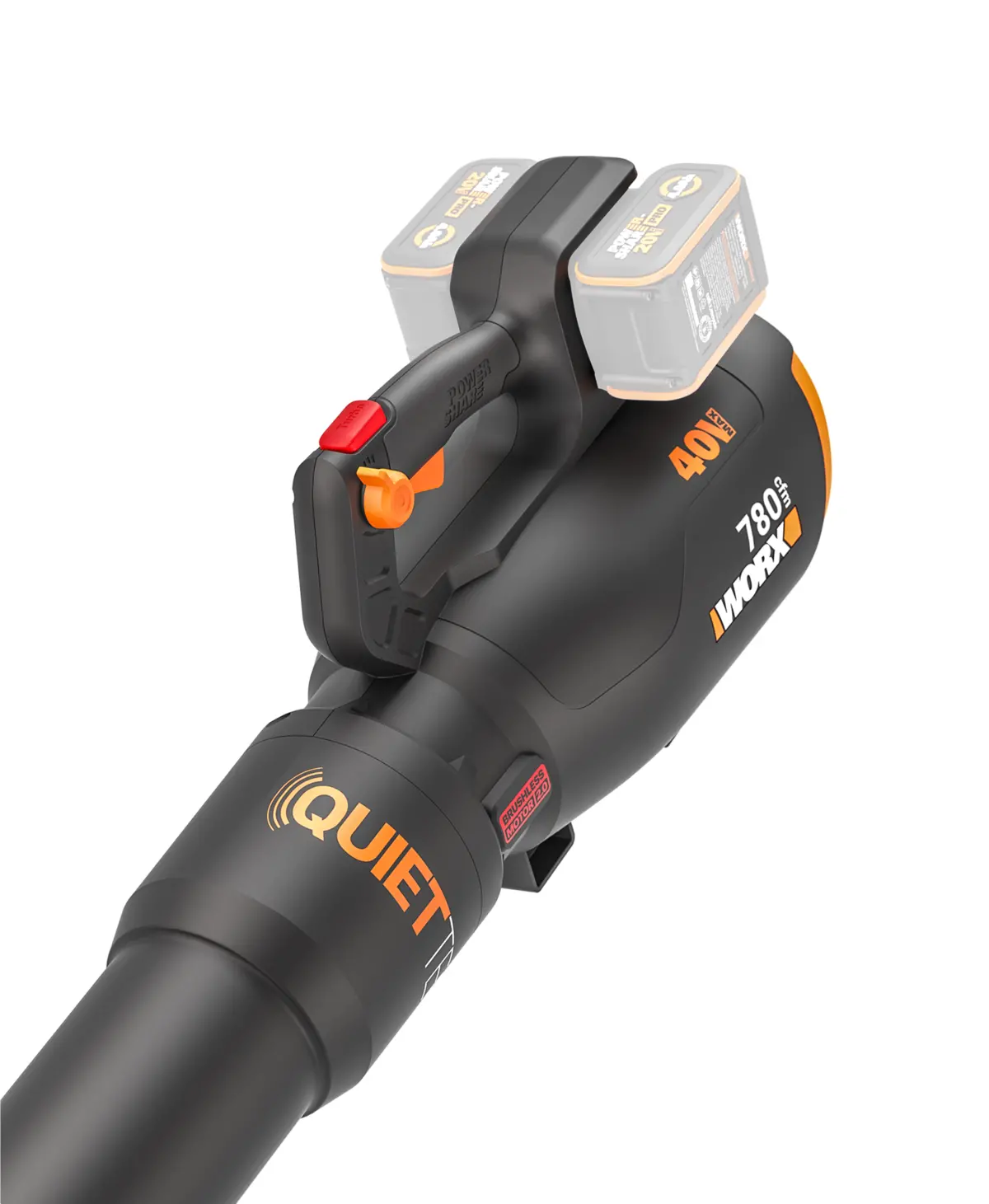 40V 780 CFM 190 MPH brushless leaf blower 5