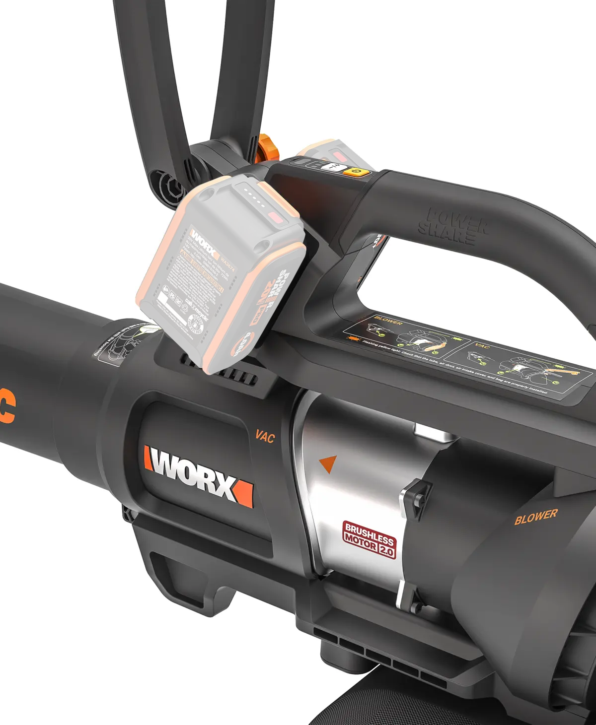 40V brushless leaf blower / vacuum / mulcher - Tool Only 7
