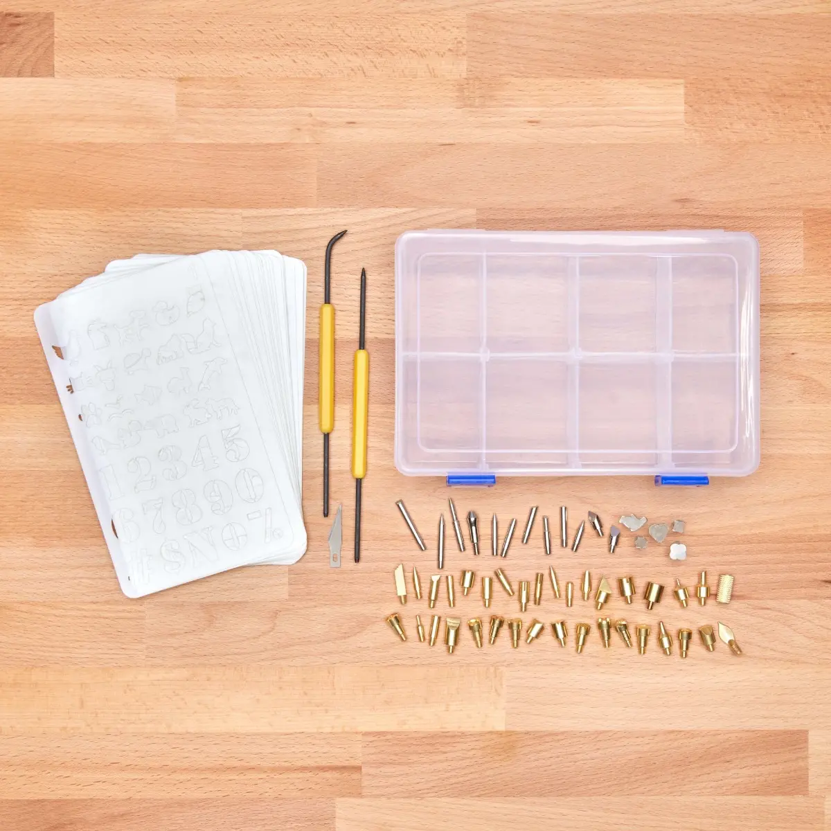 MAKERX Wood & Metal Crafter Stencil and Accessory Kit 4