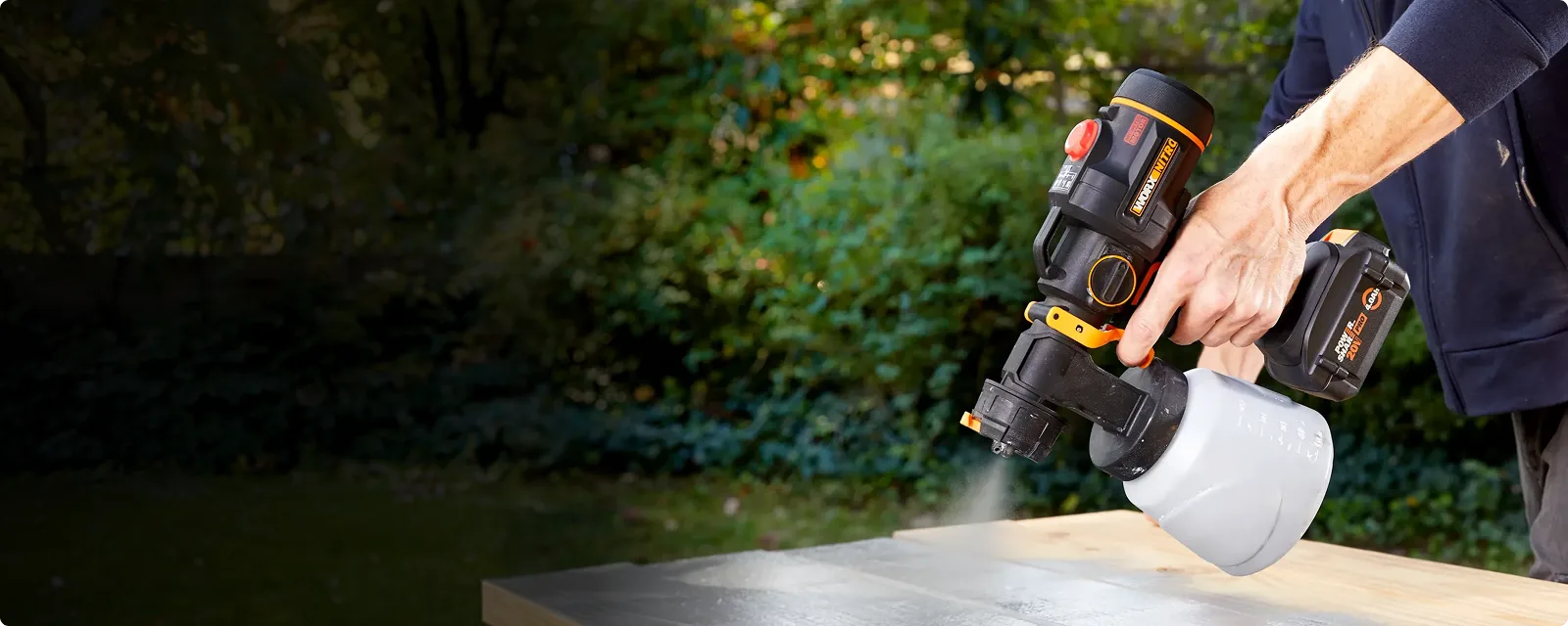 20V HVLP brushless paint sprayer feature 1