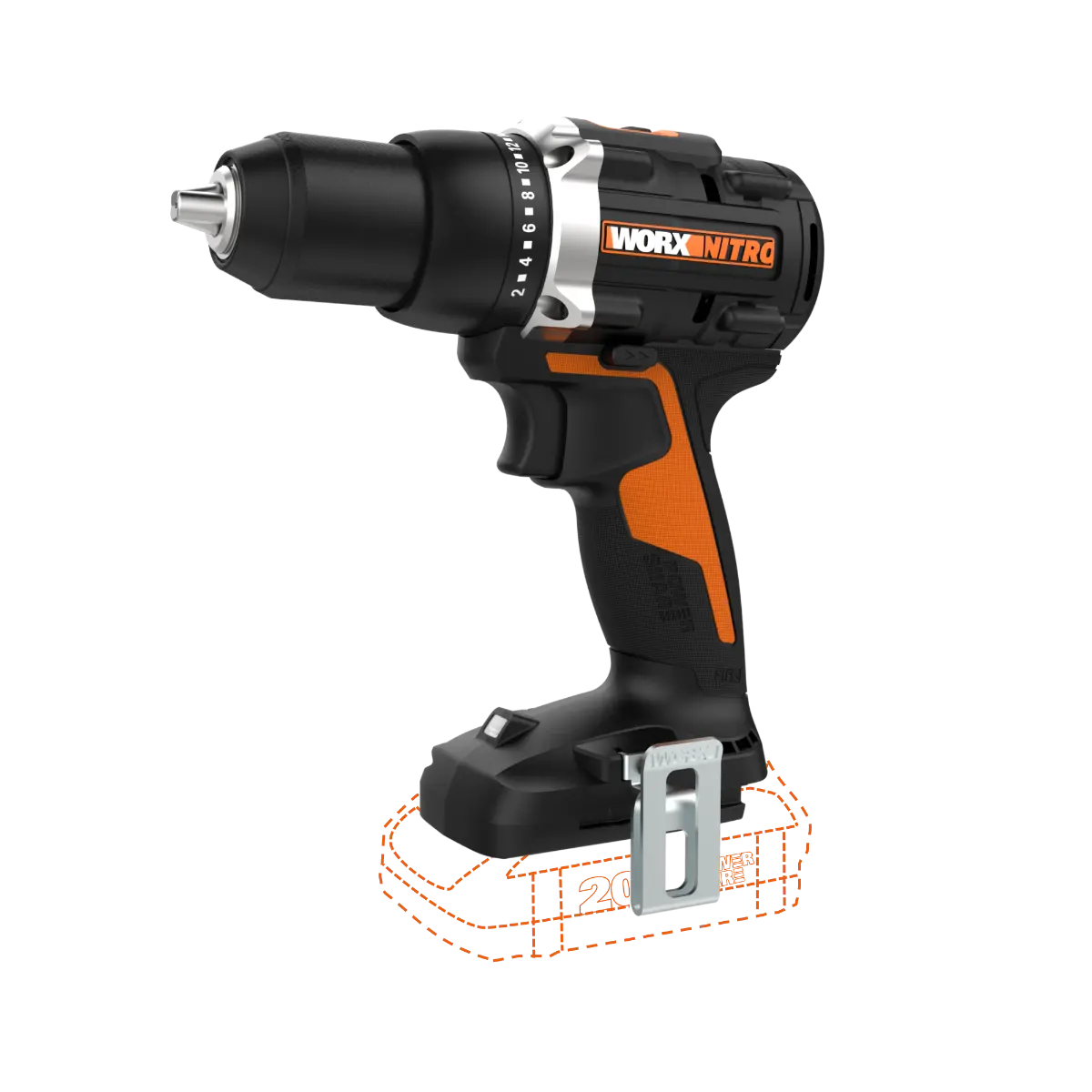 Nitro 20V Power Share 1/2" Cordless Drill/Driver with Brushless Motor - Tool Only 9