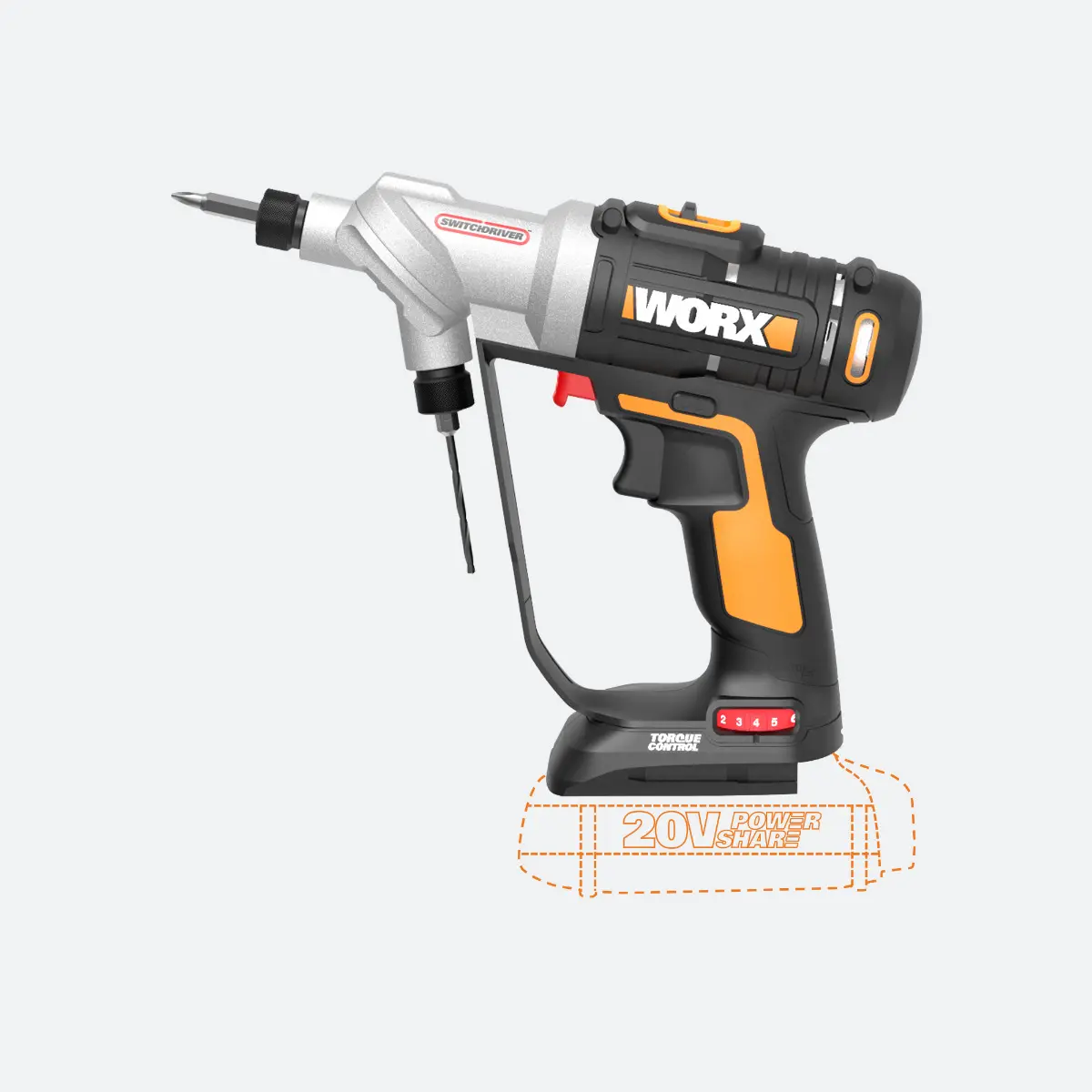 20V Power Share Switchdriver Cordless Drill & Driver - Tool Only 4