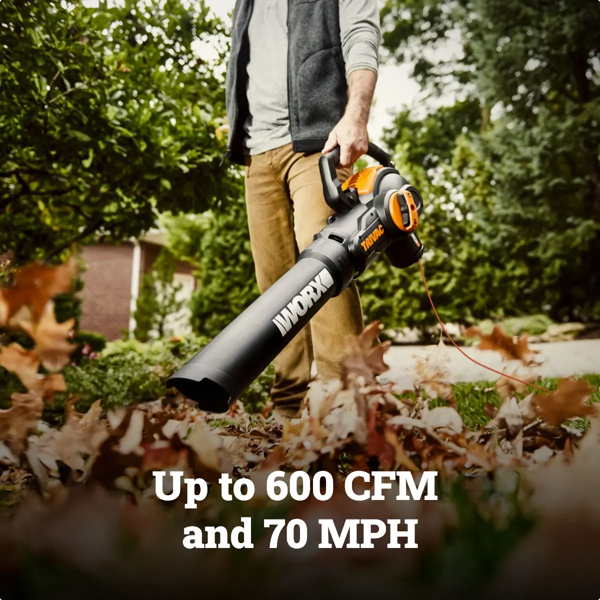12 Amp 600 CFM 70 MPH leaf blower /mulcher / vacuum 3