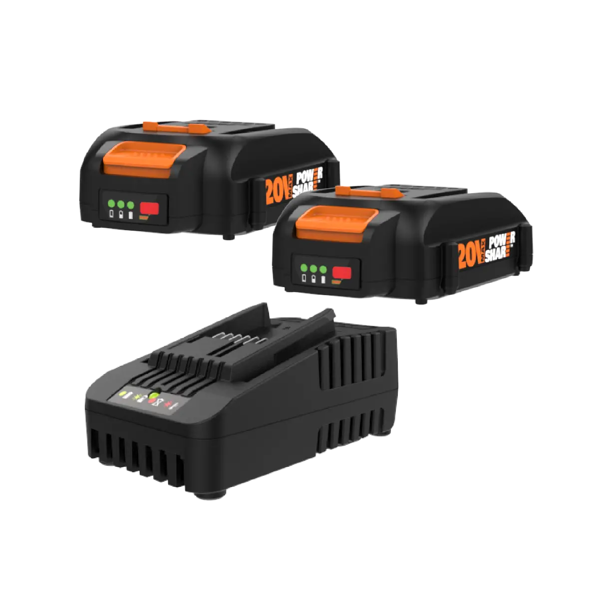 (2) 2.0Ah Batteries and Quick Charger Kit 2