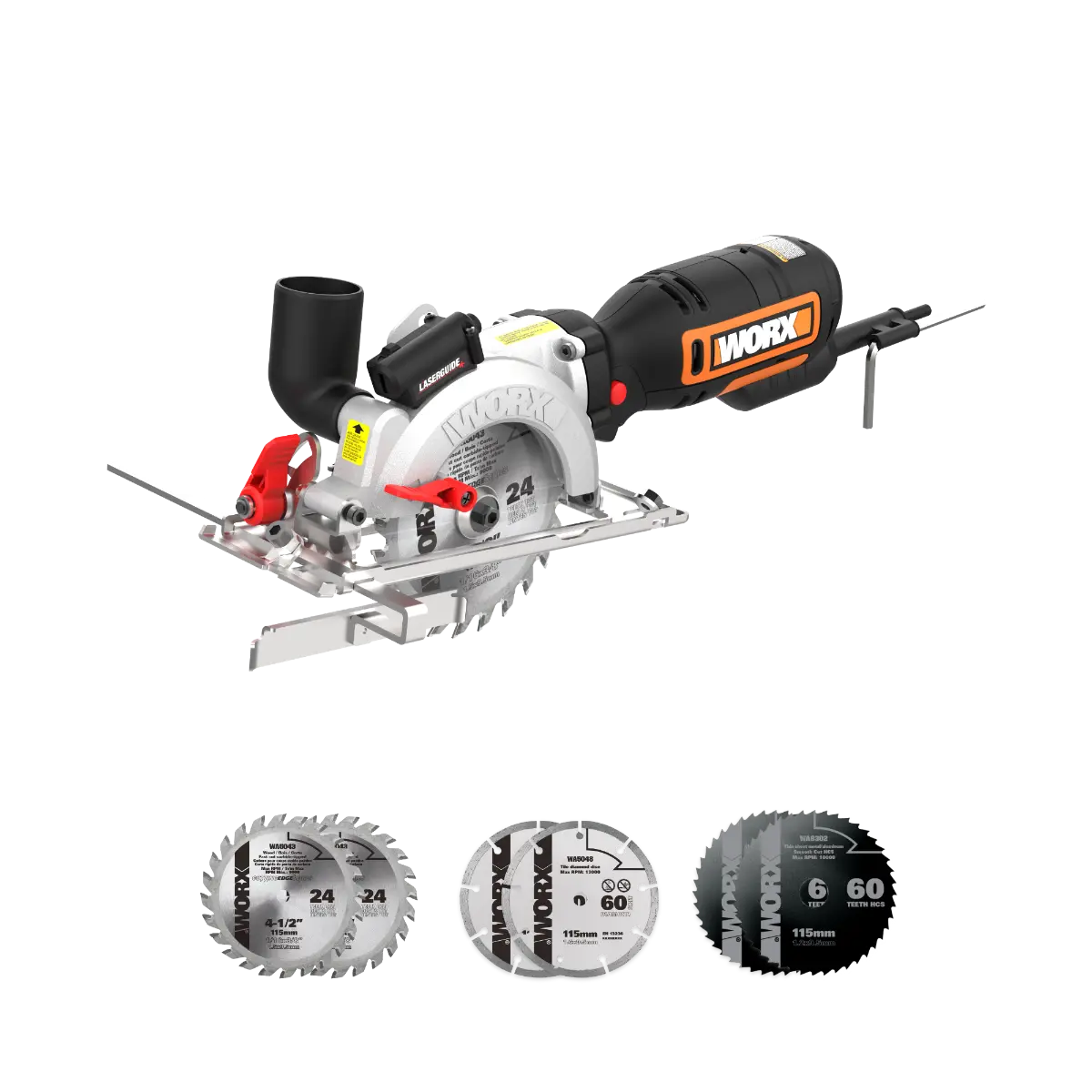 WorxSaw XL 4.5" Compact Electric Circular Saw with 6 Blades (Discontinued) 2