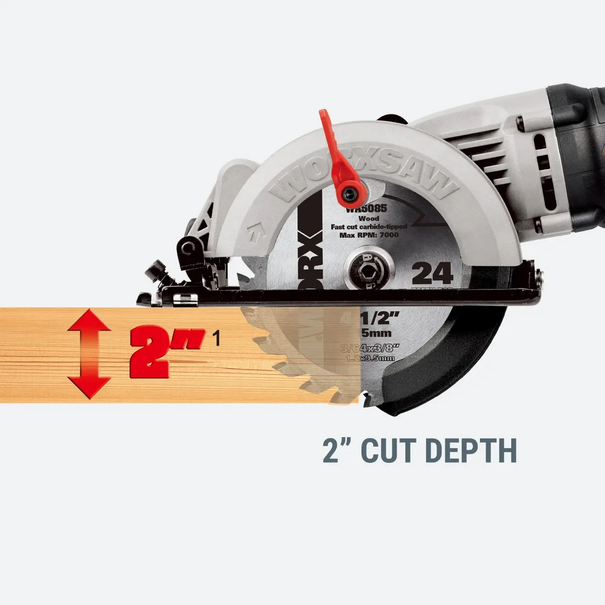 4-1/2" WORXSAW 4 Amp Compact Circular Saw 8