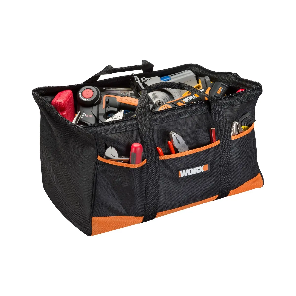Large Zippered Tool Tote with Interior and Exterior Pockets 5