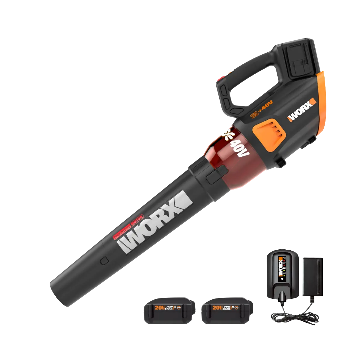 40V 430 CFM 90 MPH brushless leaf blower