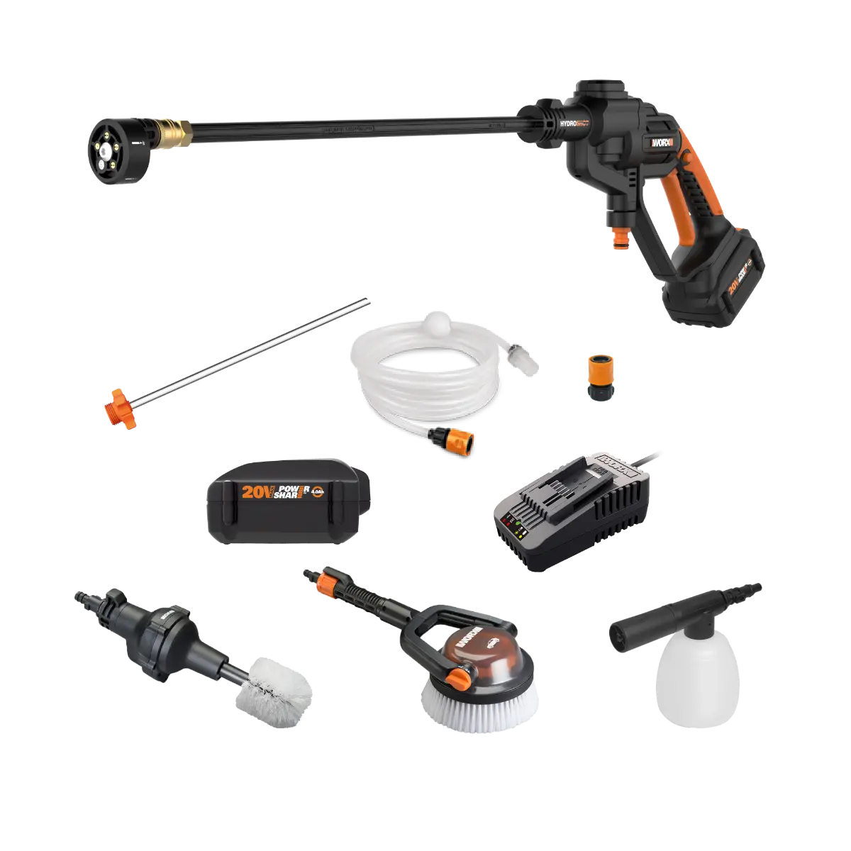 20V 415 MAX PSI Hydroshot Bundle w/Automotive & Boat Cleaning Kit