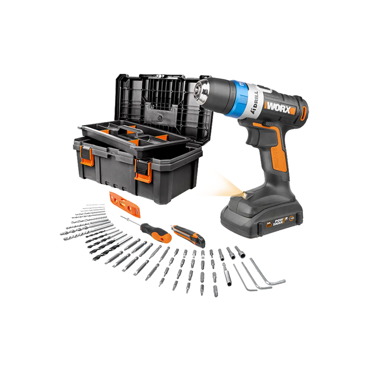 20V Power Share Ai Drill & Driver with 55PC Storage Box Kit