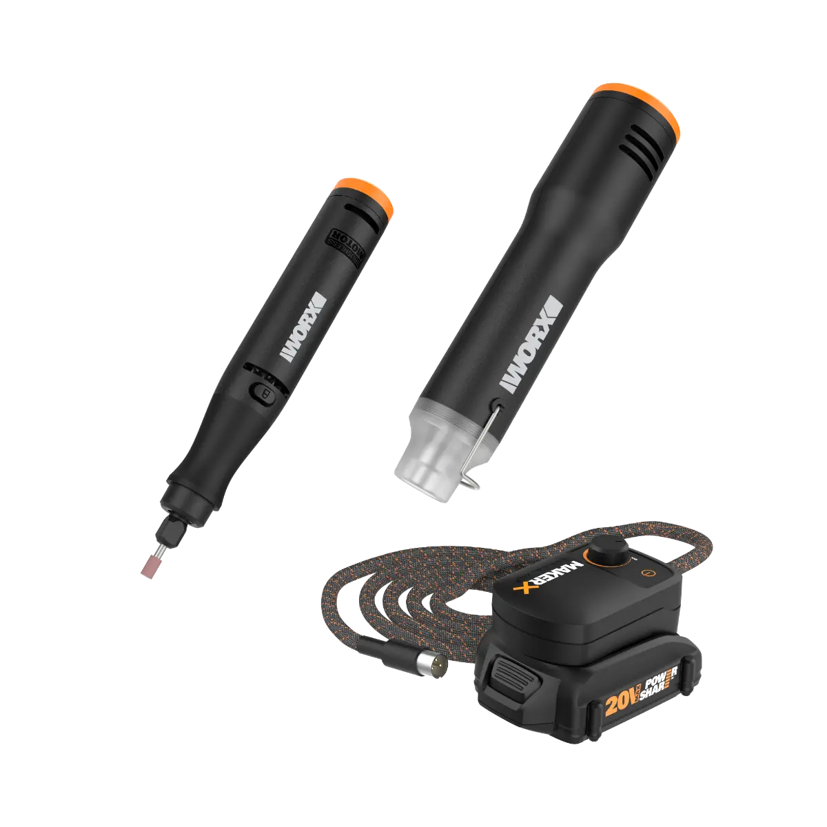 20V MAKERX 2pc Combo Kit - Rotary Tool + Heat Gun
